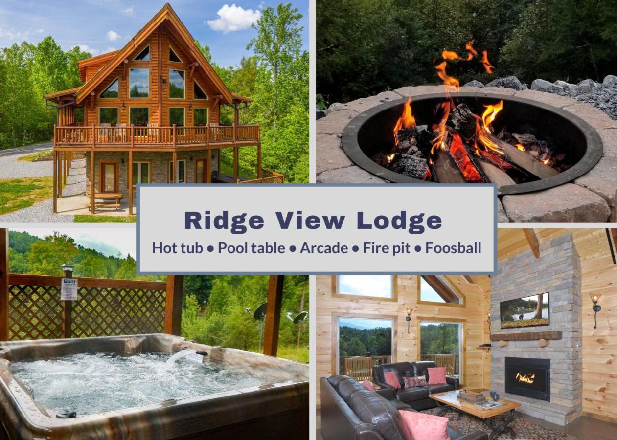 Ridge View Lodge Nature And Mountain View - Hot Tub - Firepit - Yard - Games Gatlinburg Extérieur photo